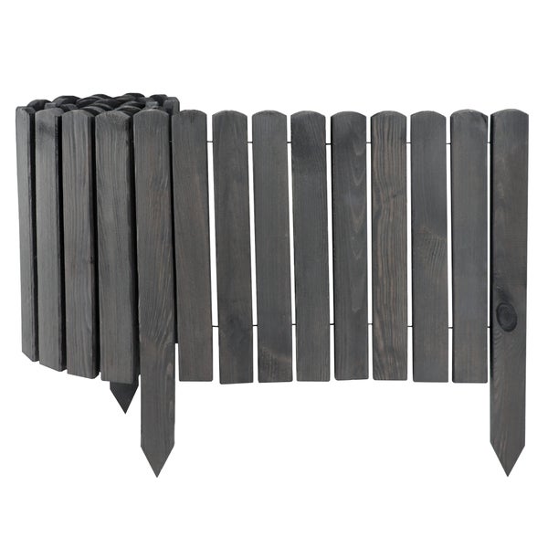 Holz Beeteinfassung mit Erdspießen