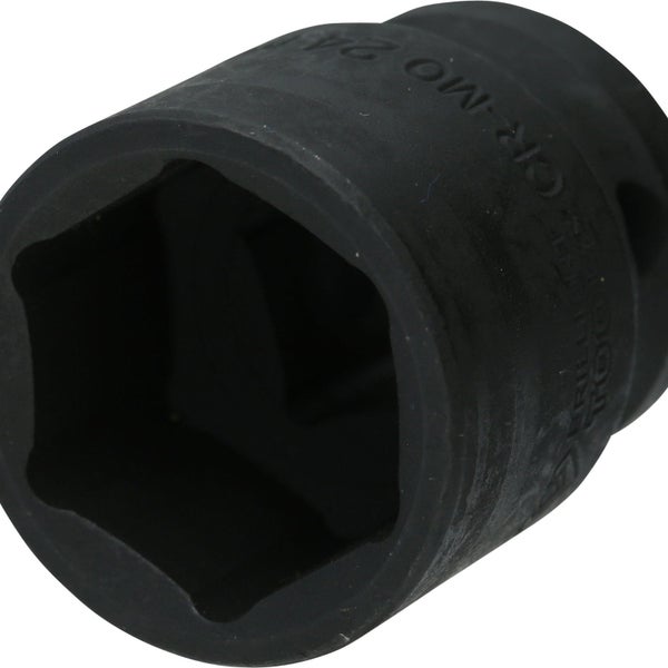 BRILLIANT TOOLS 1/2 Kraft-Stecknuss Sechskant 24 mm kurz - BT022648