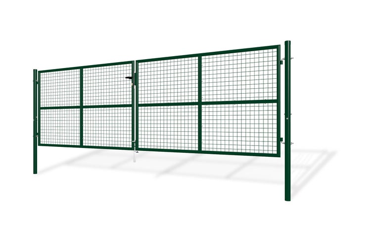 OLGA Pack  Breite 406 x Höhe 131 cm  Mesh-Schwingtor + 1 m GRÜNES Tor