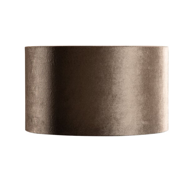 Samtlampenschirm Braun mit goldener Innenseite 35/35/20