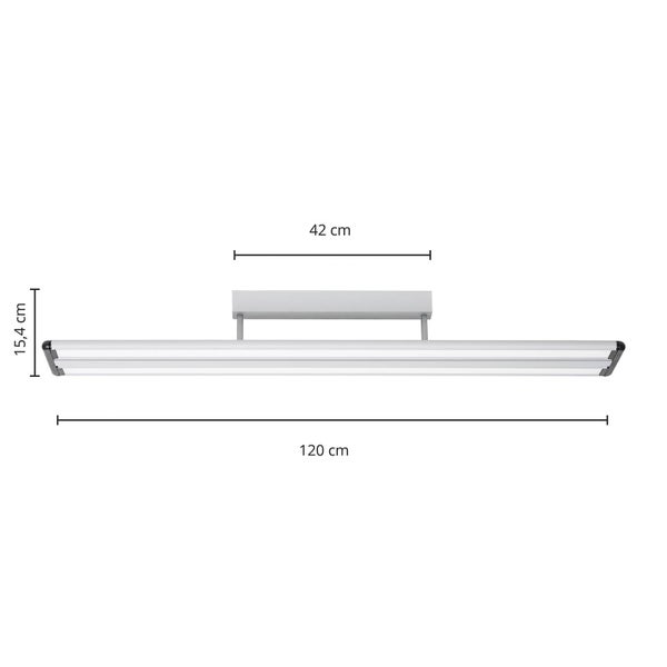 PRIOS LED Yuela (Modern) in Weiß aus Aluminium (1 flammig, ) Arbeitszimmerleuchte