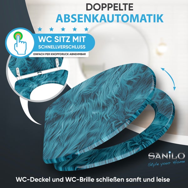 WC-Sitz mit Absenkautomatik & Top Fix Fluffy