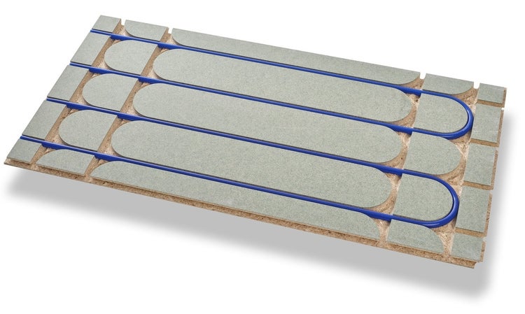 Aufbau einer Fußbodenheizung mit Heizrohren