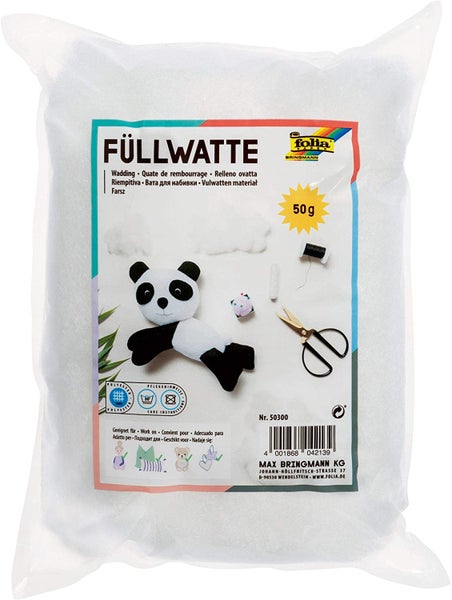 Folia Füllwatte, Bastelwatte 50g, 100% Polyester