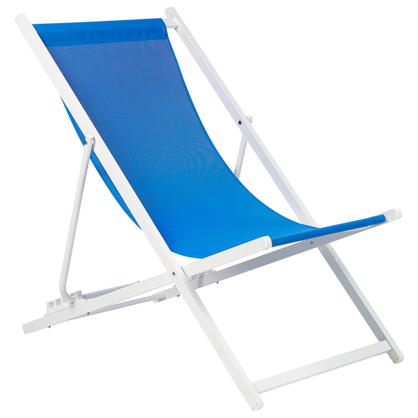 Klappbarer Liegestuhl LOCRI II Metall Blau