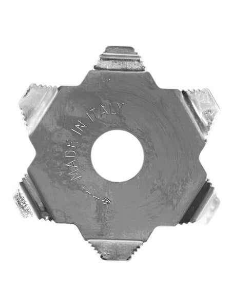 Sternförmiger Fräseraufsatz mit Inschrift Made in Italy