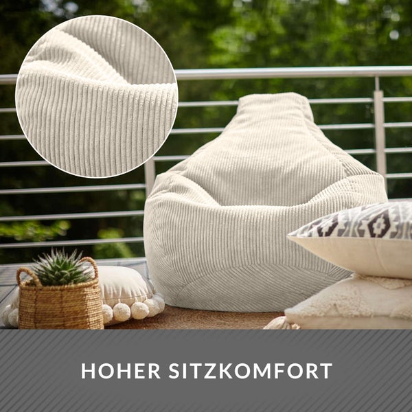 Füllmaterial zum Nachfüllen mit hohem Komfort, inklusive Innensack mit Reißverschluss gesichert