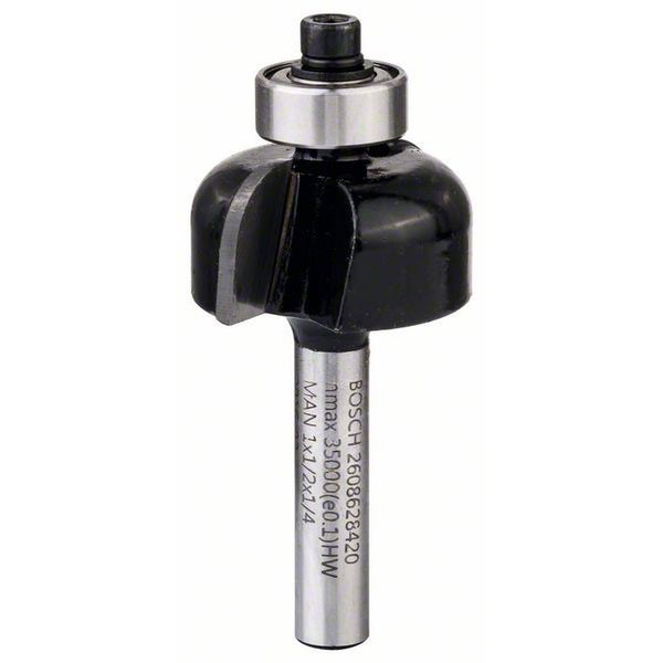 Bosch Hohlkehlenfräser 1/4 R1 6,3 mm Ø 25,4 mm L 12,7 mm G 54 mm - 2608628420