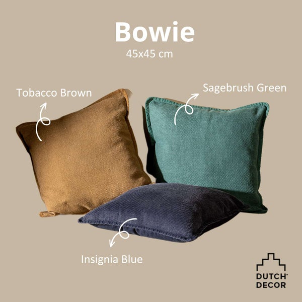 Bowie Kissenbezug - Unifarben 45x45 cm, Blau