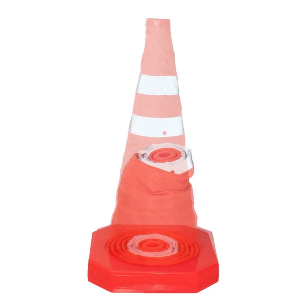 UvV Faltleitkegel 49cm faltbare Pylone Leitkegel + Blinkleuchte