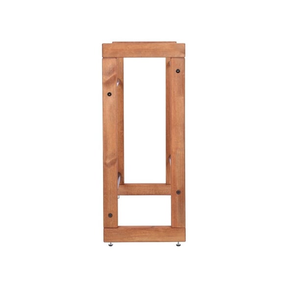PROREGAL Getränkekistenregal HARZ HxBxT 85x82x35cm 4 Kisten auf 2 Ebenen Massives Kiefernholz Braun geölt