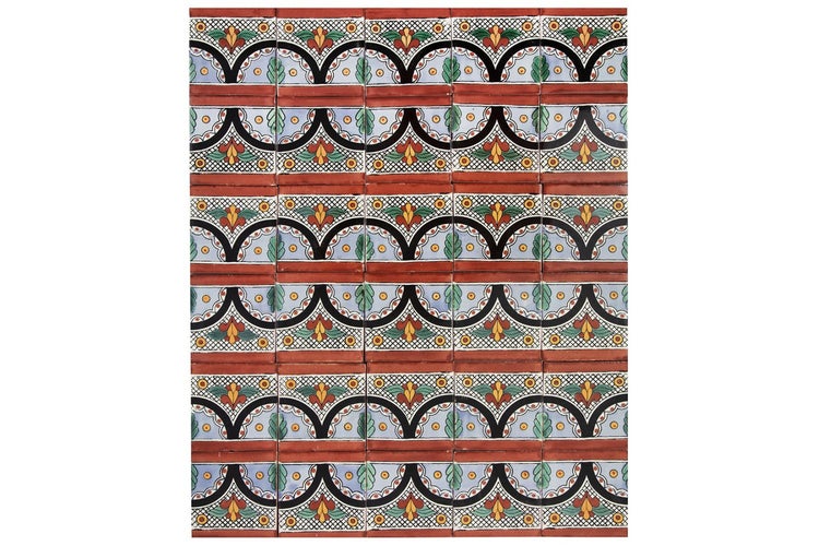 Fliesenmuster mit floralem Dekor für Wand und Boden