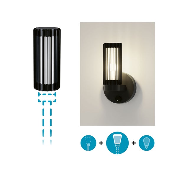ModuShine Schirm Ferina IP44 zylindrisch Anthrazit