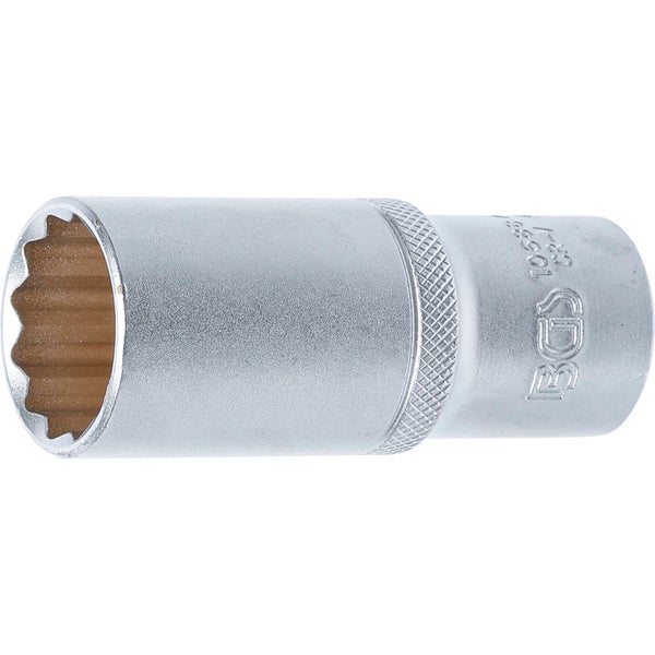BGS Steckschlüssel-Einsatz Zwölfkant tief Antrieb Innenvierkant 12,5 mm (1/2) SW 24 mm - 10688