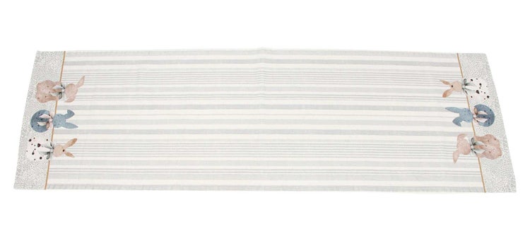 FRANK FLECHTWAREN | Tischläufer Hasentrio, , 40 x140 cm