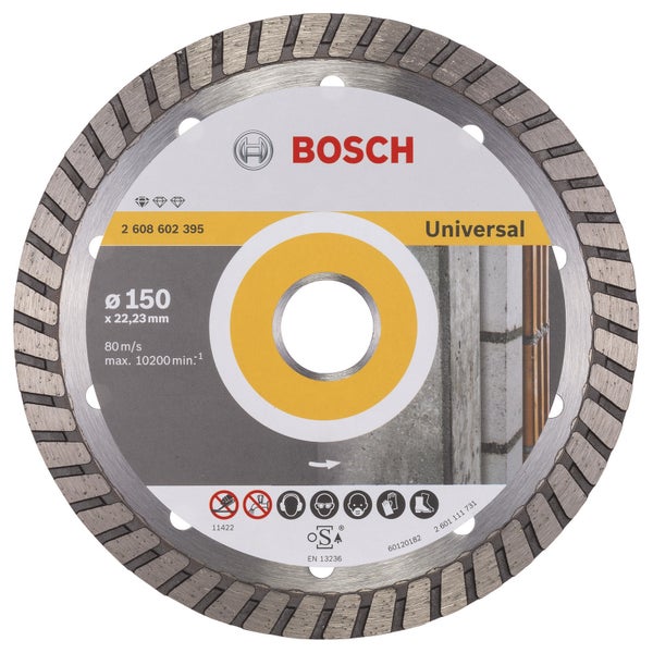 Bosch Diamanttrennscheibe Standard for Universal Turbo 150x22,23x2,5x10 mm 2608602395