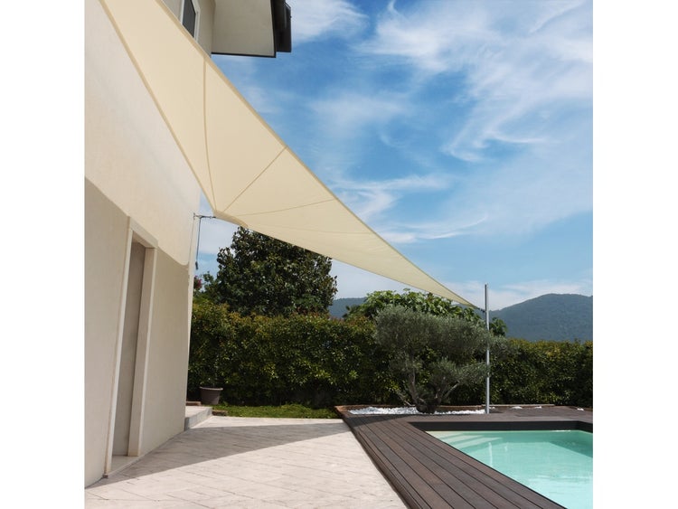 Sonnensegel Wasserdicht White Dreieck 500X500X500Cm - Maanta® Solaria
