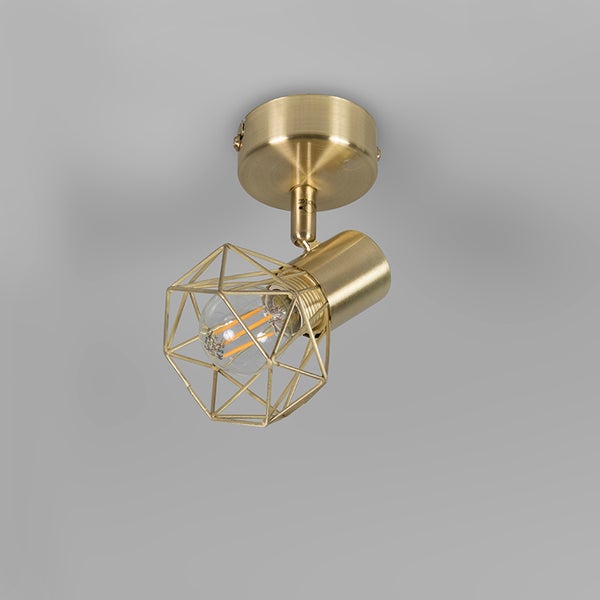 Deckenleuchte aus Metall mit geometrischem Lampenschirm