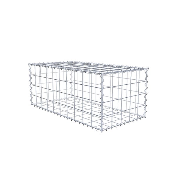 Gabione 100 cm x 40 cm x 50 cm (L x H x T), Maschenweite 10 cm x 10 cm, Spirale
