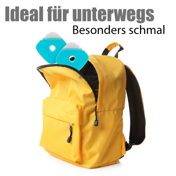 Gelber Rucksack mit zwei Kühlakkus