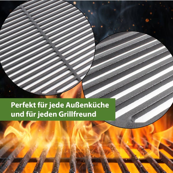 Gusseiserner Grillrost für Gartenküchen und Grills über offenem Feuer