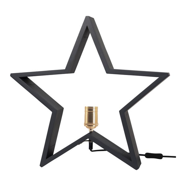 Sternförmige Lampe mit Fassung und Kabel