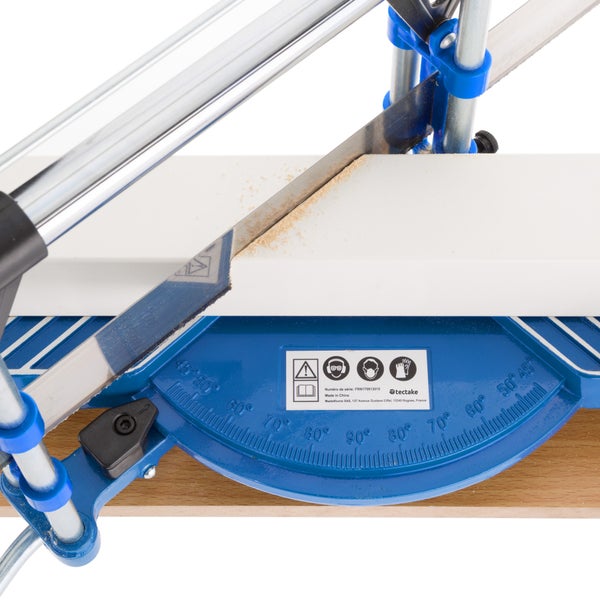 Gehrungssäge tectake  für Holz, Kunststoff und Aluminium Klingenlänge 550 mm blau