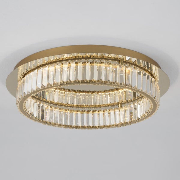LED Deckenleuchte Aurelia in Gold und Transparent 41W 2505lm