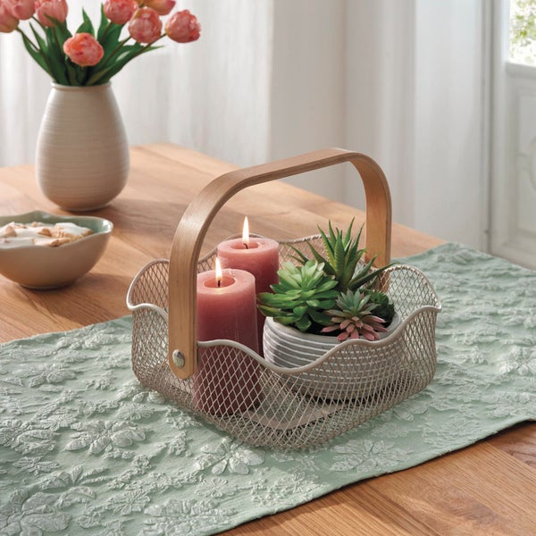 FRANK FLECHTWAREN|Kunstpflanze Sukkulenten im Topf, Ø 12 x 14 cm, POLYETHYLEN, BETON, SAND, SCHAUMSTOFF