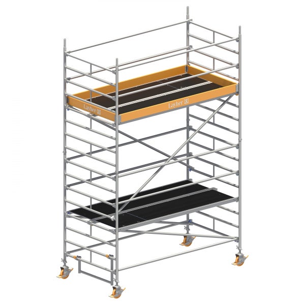 Layher Fahrgerüst mit zwei Plattformen