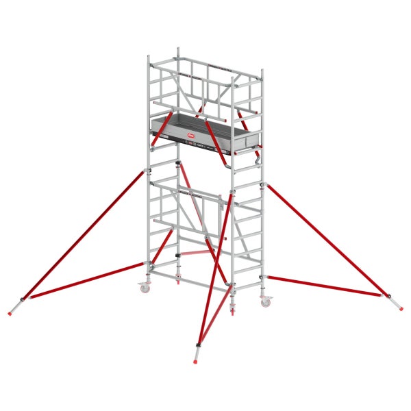 Altrex Klappgerüst RS Tower 54 Aluminium Fiber-Deck Plattform 0,75x1,85m mit Safe-Quick 4,8m AH