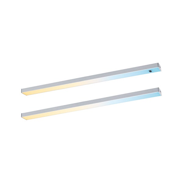 LED Unterschrankleuchte Inline Starterset Tunable White 2x4W 350x26mm 2x350lm 24V Chrom matt