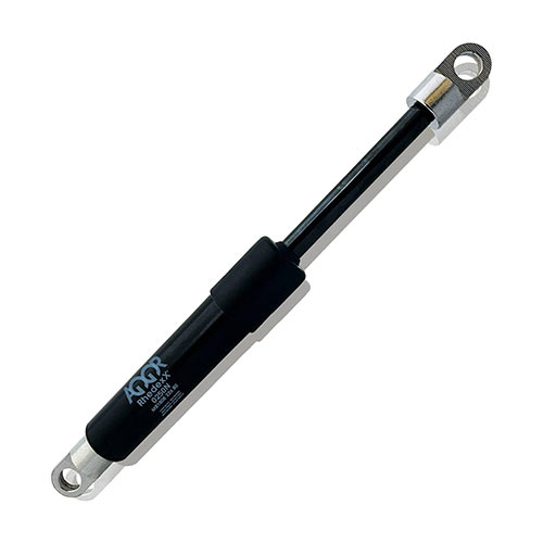 Gasdruckfeder AGOR Rhedexx 250 Newton mit Augenbefestigung aus Stahl.