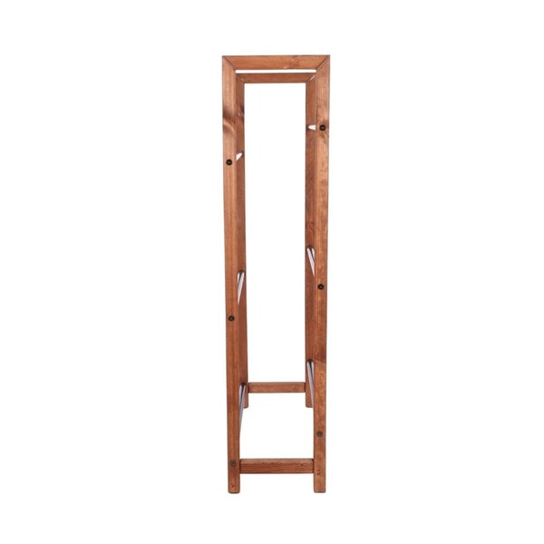 PROREGAL Getränkekistenregal HUNSRÜCK HxBxT 138x112x32cm 9 Kisten auf 3 Ebenen Massives Kiefernholz Braun geölt