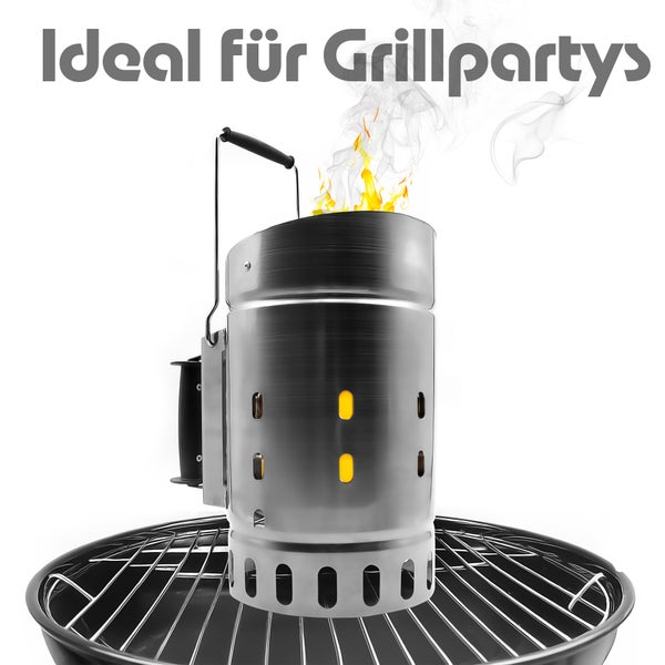 Grillanzünder mit Feuer für Grillpartys
