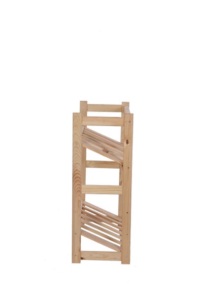 PROREGAL Getränkekistenregal SPREEWALD HxBxT 86x70x33cm 2 Ebenen Massives Kiefernholz Natur