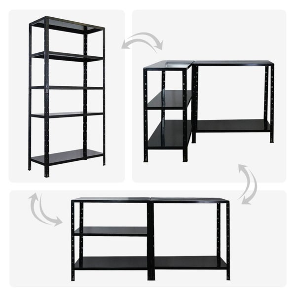 Metallregal mit mehreren Konfigurationsmöglichkeiten