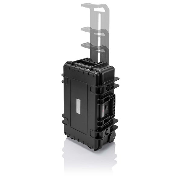 Stabila Pocket Electric Wasserwaage im Werkzeugkoffer mit magnetischen Halterungen für Kleinteile und Bits, markiert durch ein Magnetsymbol.