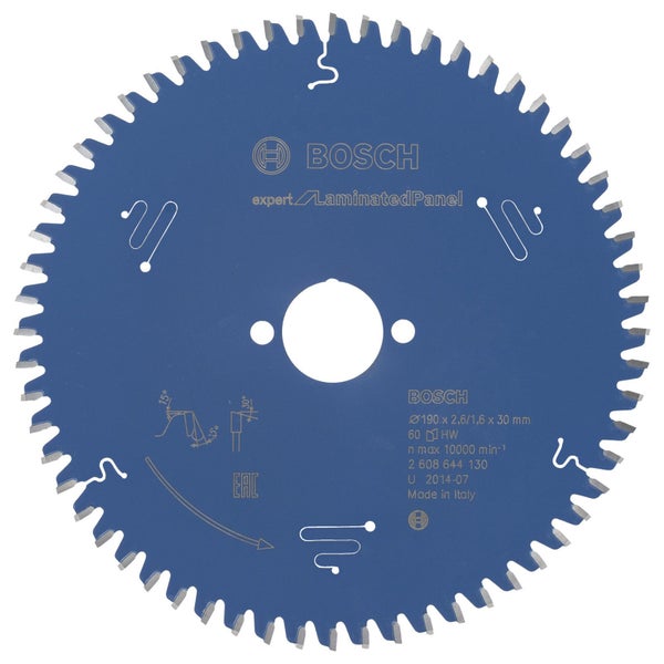 Bosch Kreissägeblatt Expert for Laminated Panel für Handkreissägen 190 x 30 x 2,6 mm 60 - 2608644130