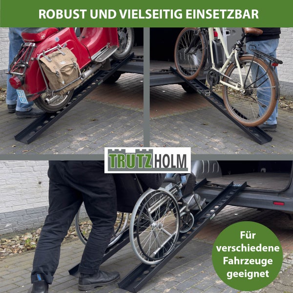 Tragbare Rampe für Motorroller, Fahrräder und Rollstühle für den einfachen Transport