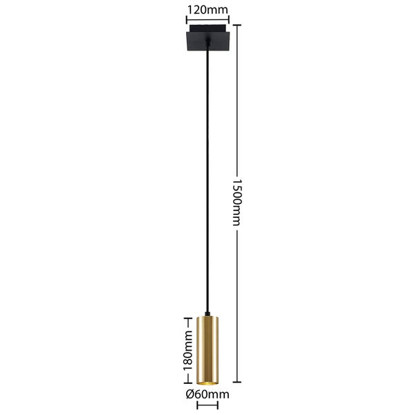 Lindby Pendelleuchte Raisan (Modern) in Schwarz aus Metall (1 flammig, GU10) - Deckenlampe Esstischlampe Hängelampe Hängeleuchte Wohnzimmerleuchte