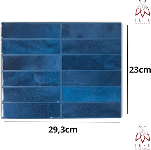 3D Wandpaneel aus Kunststoff in Steinoptik Blue – selbstklebend, wasserdicht, 23 × 29 cm (0,065 m²) – Modell YJC180