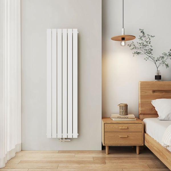EMKE Heizkörper Flach Designheizkörper, Paneelheizkörper Vertikal, Einlagig, Mittelanschluss, 160x46cm, 850W, Weiß