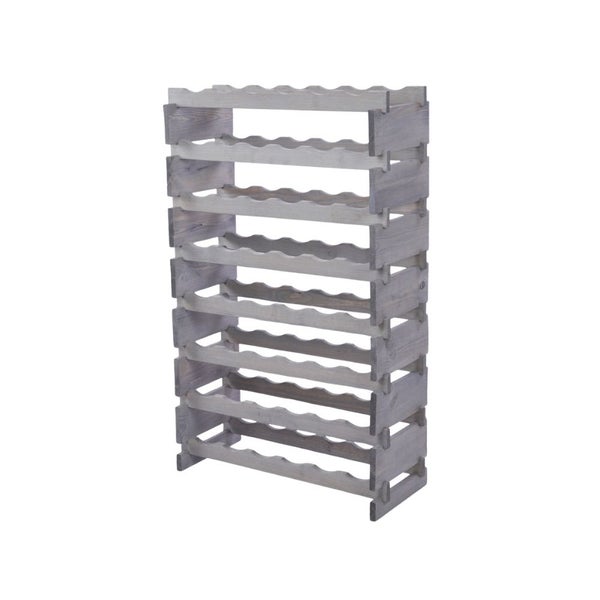 Weinregal VINOTECA FLEX PRO HxBxT 107x65x28cm 48 Flaschen auf 8 Ebenen Massives Kiefernholz Grau