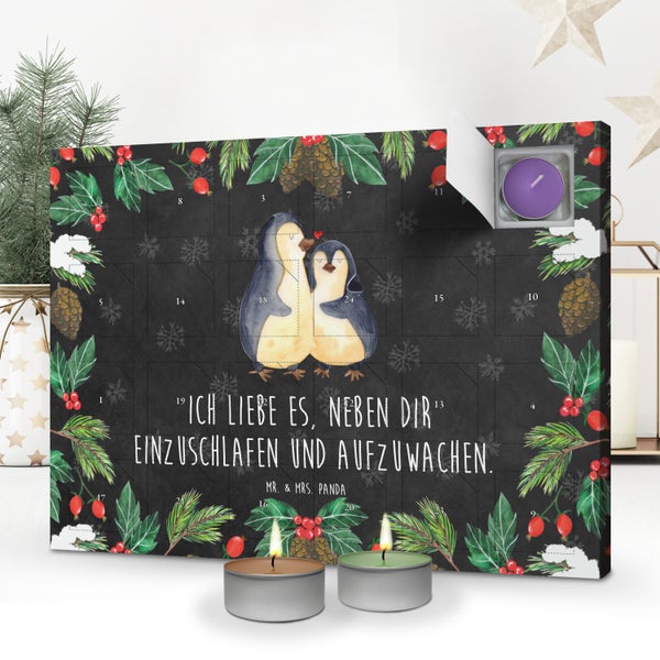 Mr. & Mrs. Panda Duftkerzen Adventskalender Pinguine Einschlafen - Schwarz