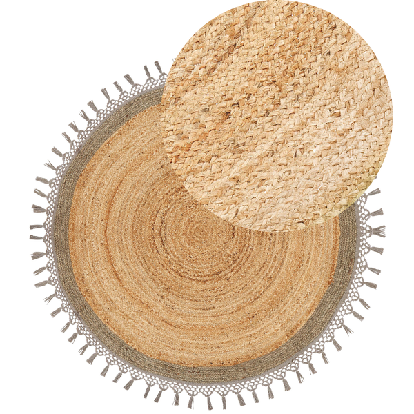 Teppich MARTS Grau ø 140 cm Jute
