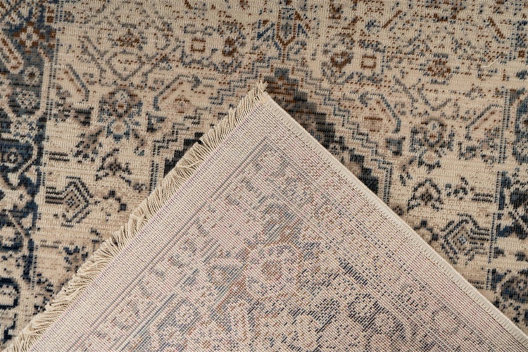 Kurzflor Teppich Folake Blau Used-Look, Orientalisch 120 x 170 cm