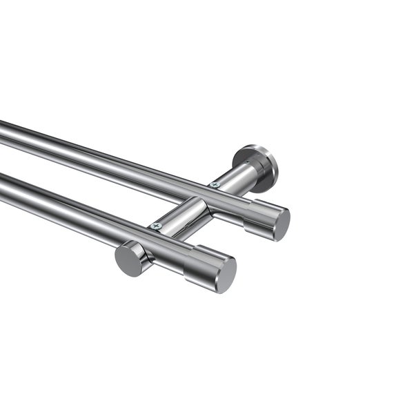 Doppel-Gardinenstange aus Metall