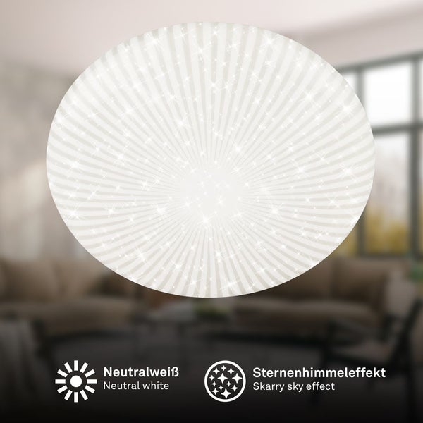 LED Deckenlampe Deckenleuchte Wohnzimmer Sternenhimmel Dekor Neutralweiß Flur