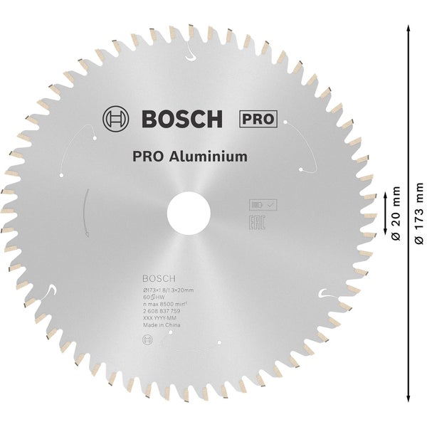 Bosch Pro Aluminium Sägeblatt, 173 Millimeter Durchmesser